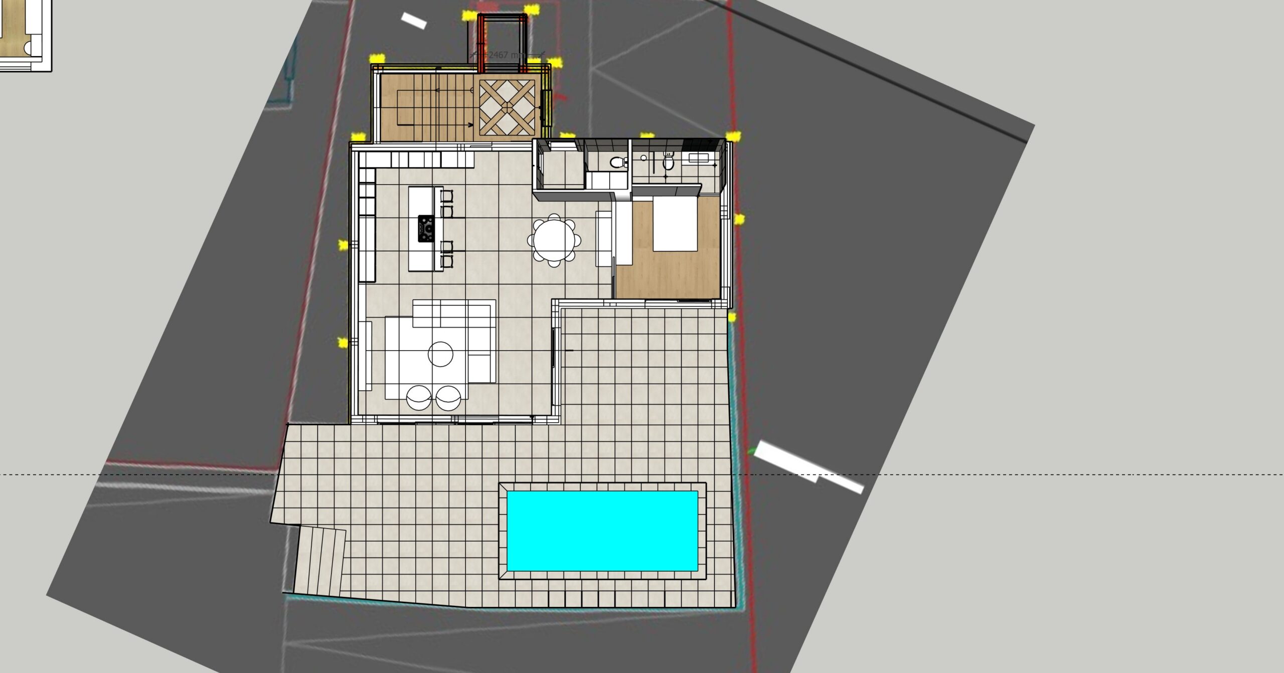 planta com piscina